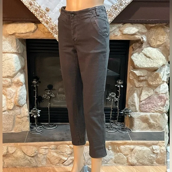 Free People Olive Green Cropped Pants 2 - Picture 2 of 8
